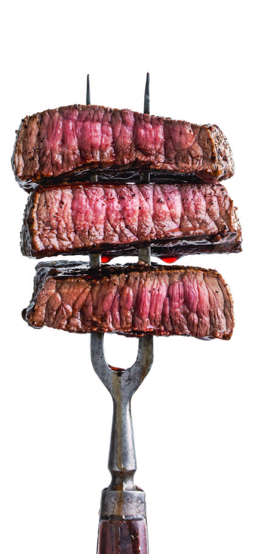 steak on fork