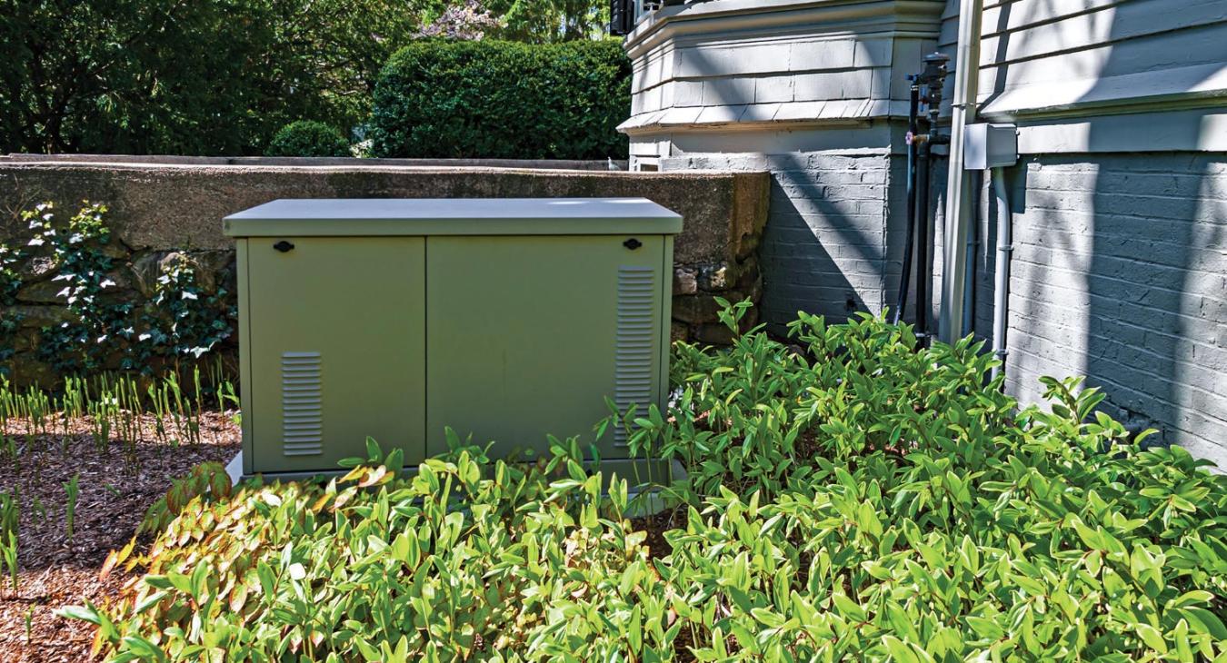 Standby generators are permanently mounted outside the home, then connected to the home’s electrical system. Standby generators run on propane or natural gas and must be installed by a professional electrician. ADOBE STOCK PHOTO BY SPHRANER