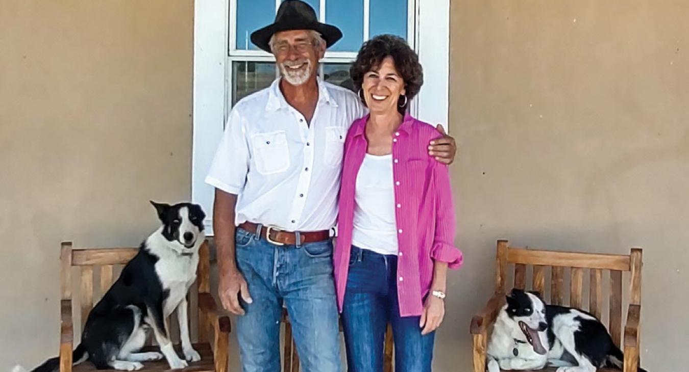 Pete and Jessica get help around the ranch from their dogs, with both Great Pyrenees and border collies helping out.