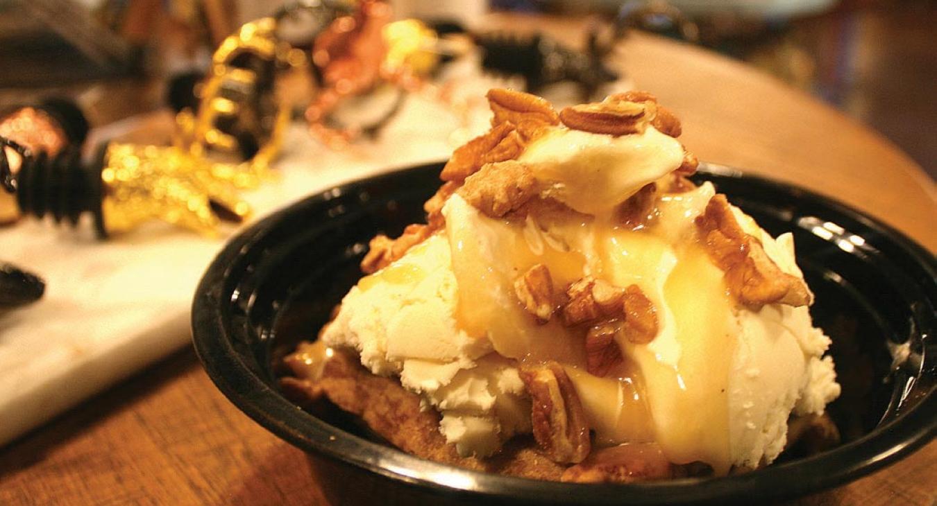 The Cedar Creek Market salted caramel brownie with homemade butter rum sauce was a hit with the UFI team.